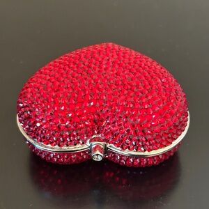 Judith Leiber  Heart Crystal Pillbox.